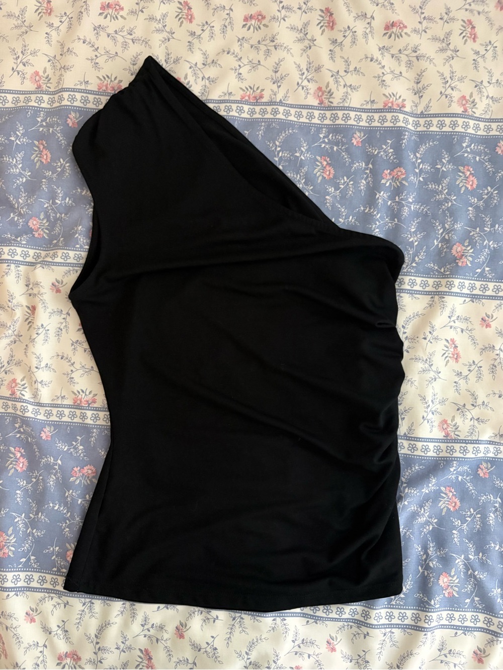 a new day One-Shoulder Black Top